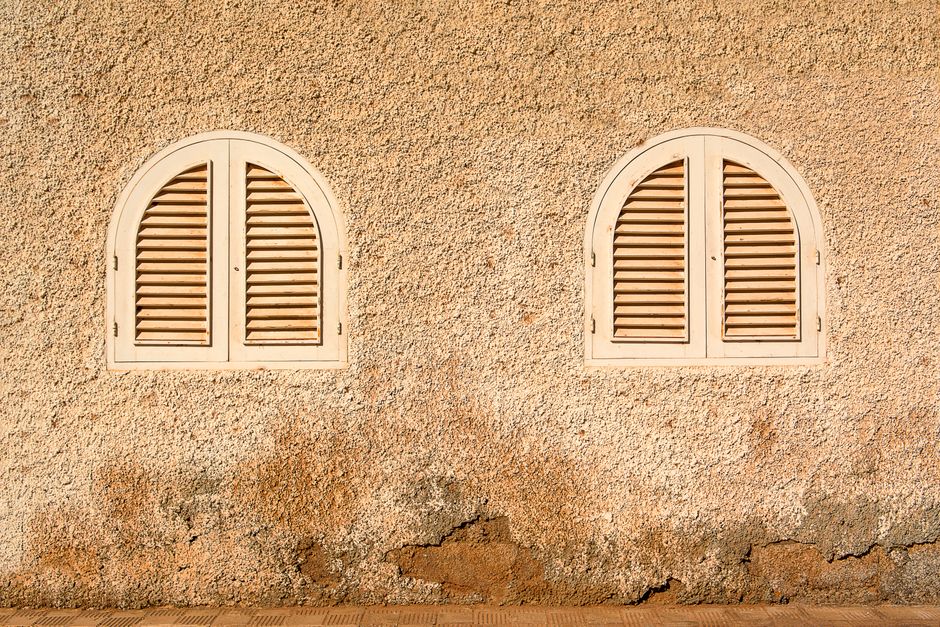 Classic wooden plantation shutters